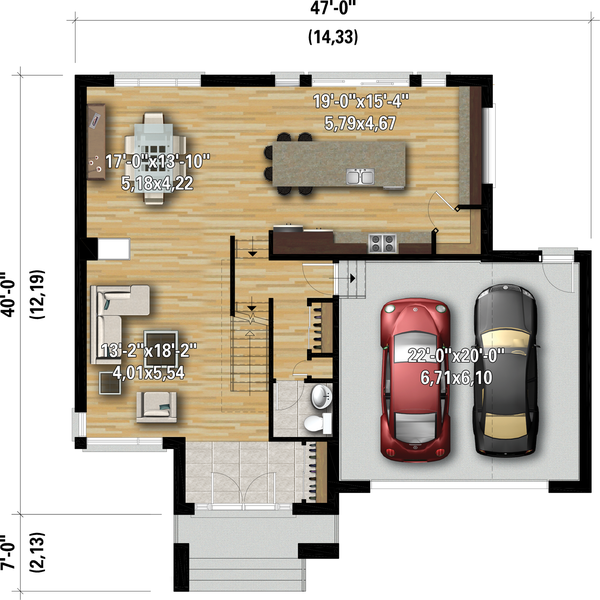 Dream House Plan - Contemporary Floor Plan - Main Floor Plan #25-4907