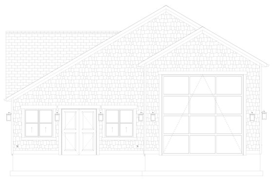 Exterior - Other Elevation 3 for Craftsman House Plan #1060-470, 0 bath