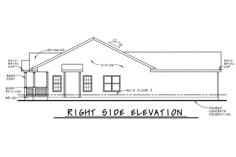Dream House Plan - Exterior - Other Elevation 1 for Cottage House Plan #20-122 - 2 bed, 2 bath