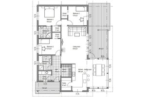 Floor Plan - Main Floor for Modern House Plan #537-24 - 3 bed, 2 bath