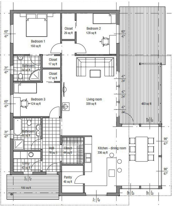 Modern Floor Plan - Main Floor Plan #537-24