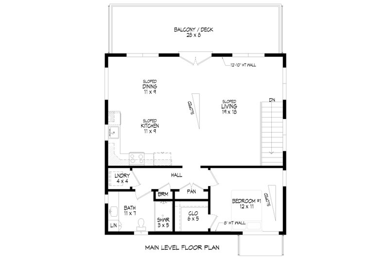 Architectural House Design - Floor Plan - Upper Floor for Contemporary House Plan #932-961 - 1 bed, 1 bath
