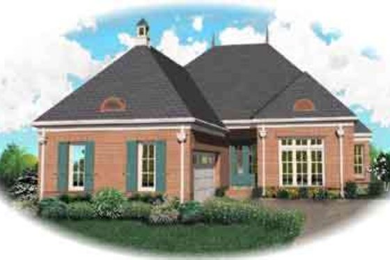 Exterior - Front Elevation for Traditional House Plan #81-576 - 4 bed, 3 bath