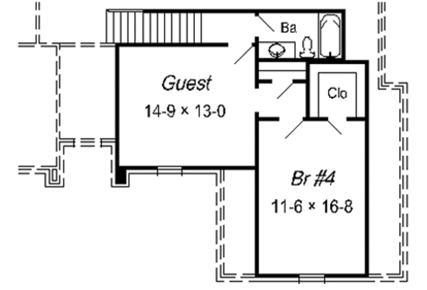 European Floor Plan - Upper Floor Plan #329-253