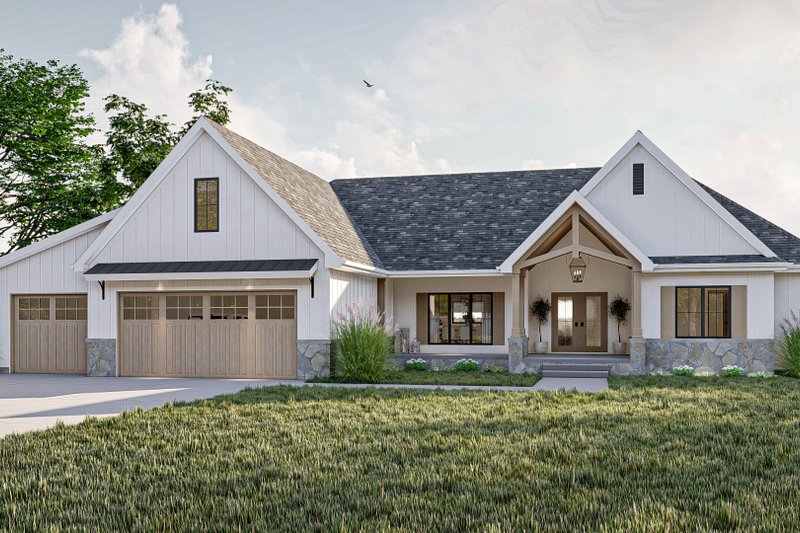 Home Plan - Modern Exterior - Front Elevation Plan #455-607