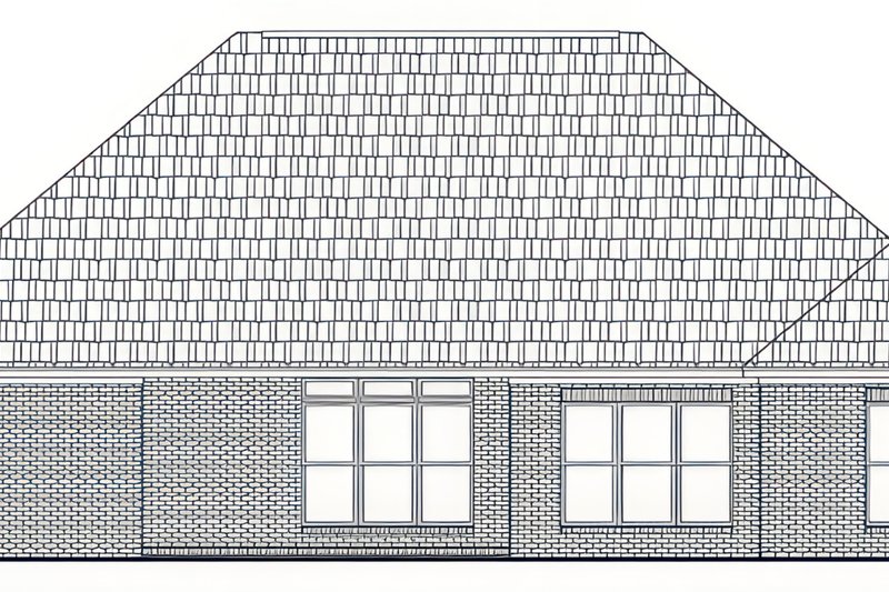 Architectural House Design - Exterior - Rear Elevation for European House Plan #21-661 - 3 bed, 2 bath