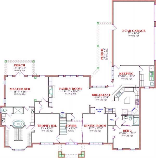 Classical Floor Plan - Main Floor Plan #63-319