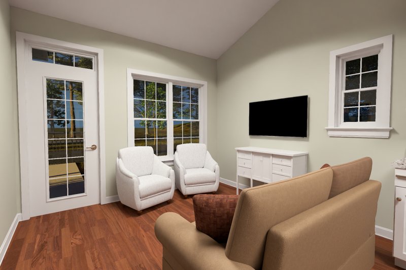 House Blueprint - Interior - Family Room 4 for Cottage House Plan #513-2450 - 2 bed, 1 bath