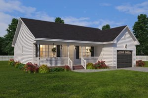 Home Plan - Ranch Exterior - Front Elevation Plan #1082-1