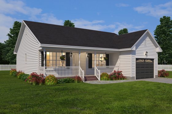 Ranch Style Design with Front Porch