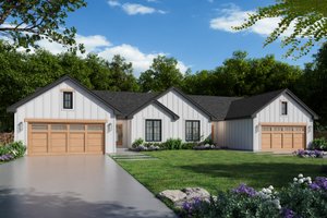 House Blueprint - Exterior - Front Elevation for Modern House Plan #20-2616 - 2 bed, 2 bath