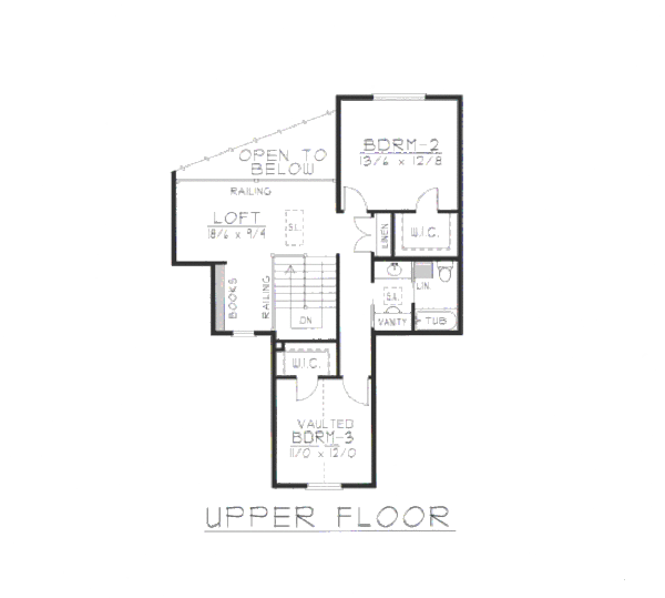 Mediterranean Floor Plan - Upper Floor Plan #112-156