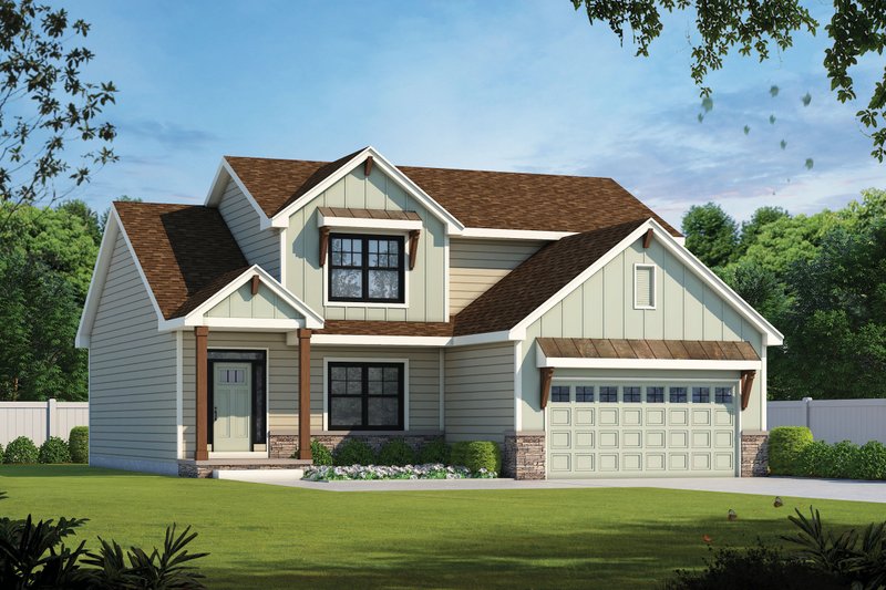 Dream House Plan - Traditional Exterior - Front Elevation Plan #20-2396