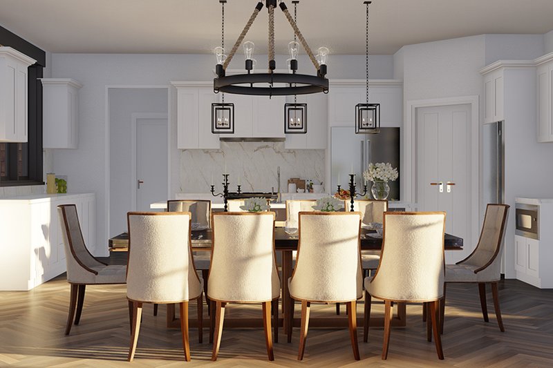 Dream House Plan - Interior - Dining Room for Craftsman House Plan #17-2480 - 5 bed, 4 bath