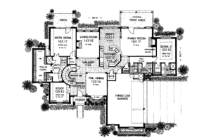 Floor Plan - Main Floor for European House Plan #310-945 - 4 bed, 3.5 bath