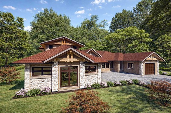 Exterior - Other Elevation for Ranch House Plan #1101-55 - 3 bed, 2.5 bath