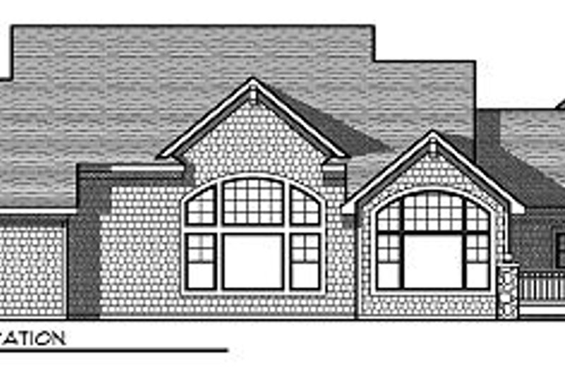 Home Plan - Exterior - Rear Elevation for Farmhouse House Plan #70-878 - 2 bed, 2.5 bath