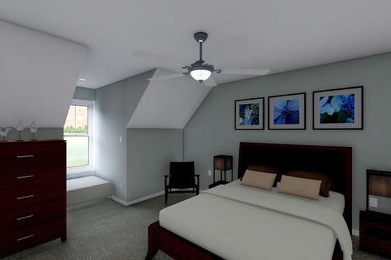 Interior - Bedroom 1 for Traditional House Plan #126-162 - 2 bed, 1.5 bath