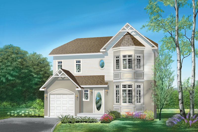 Home Plan - European Exterior - Front Elevation Plan #25-2040