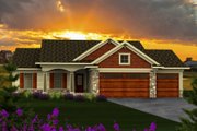 Craftsman Style House Plan - 3 Beds 2 Baths 1351 Sq/Ft Plan #70-1159 