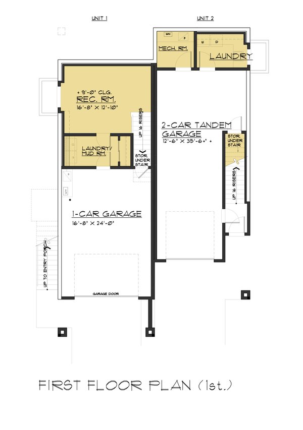 Dream House Plan - Contemporary Floor Plan - Lower Floor Plan #1066-71