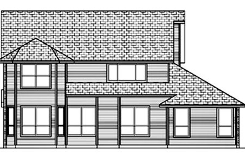 Home Plan - Exterior - Rear Elevation for Traditional House Plan #84-394 - 4 bed, 3.5 bath