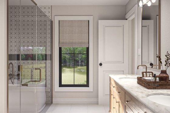 Interior - Master Bathroom 2 for Farmhouse House Plan #455-682 - 4 bed, 4.5 bath