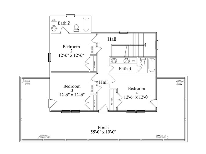 Traditional Style House Plan - 4 Beds 3.5 Baths 3155 Sq/Ft Plan #69-431 ...