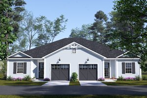Architectural House Design - Exterior - Front Elevation for Cottage House Plan #513-2461 - 3 bed, 2 bath