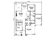 European Style House Plan - 2 Beds 2 Baths 1906 Sq/Ft Plan #20-2335 