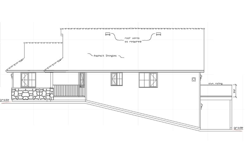 House Plan Design - Exterior - Other Elevation 1 for Ranch House Plan #18-4518 - 3 bed, 3 bath