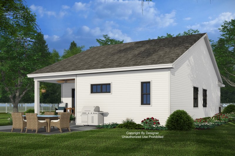 Home Plan - Exterior - Rear Elevation for Farmhouse House Plan #51-1503 - 3 bed, 2 bath