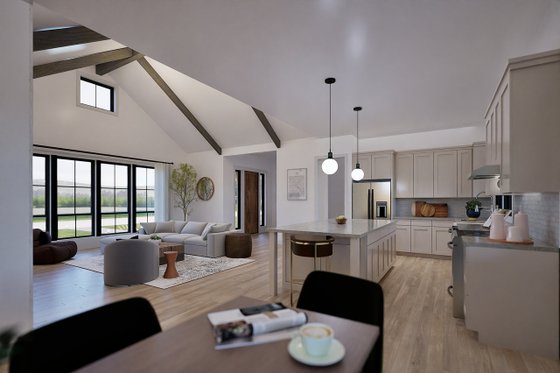 Interior - Family Room for Farmhouse House Plan #1105-12 - 3 bed, 2.5 bath