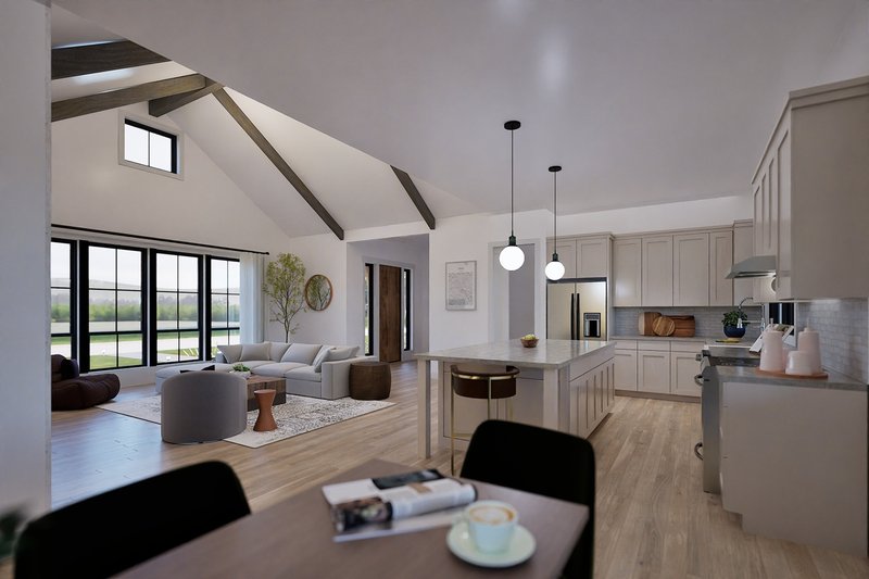 Home Plan - Interior - Family Room for Farmhouse House Plan #1105-12 - 3 bed, 2.5 bath