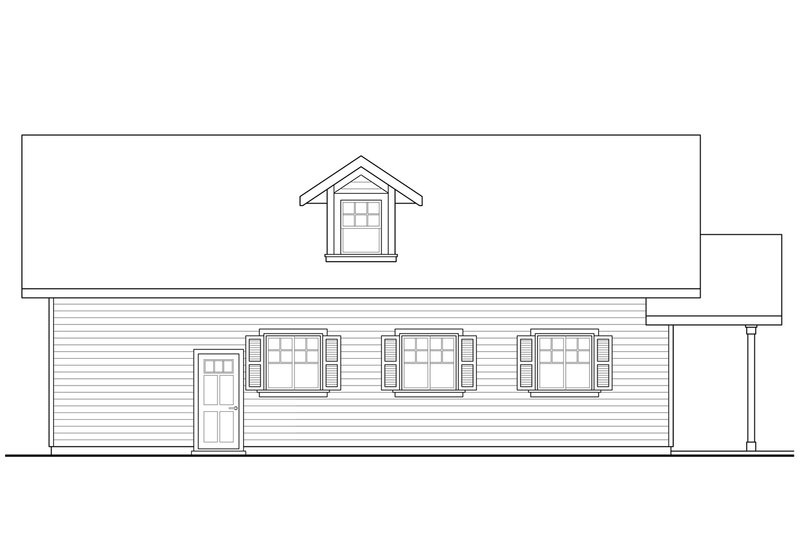 Dream House Plan - Exterior - Other Elevation for Craftsman House Plan #124-1069, 0 bath