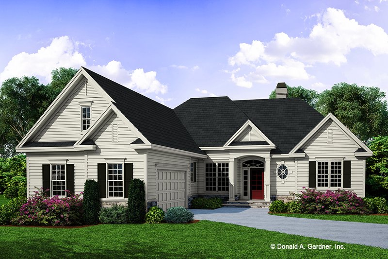 Architectural House Design - Ranch Exterior - Front Elevation Plan #929-666