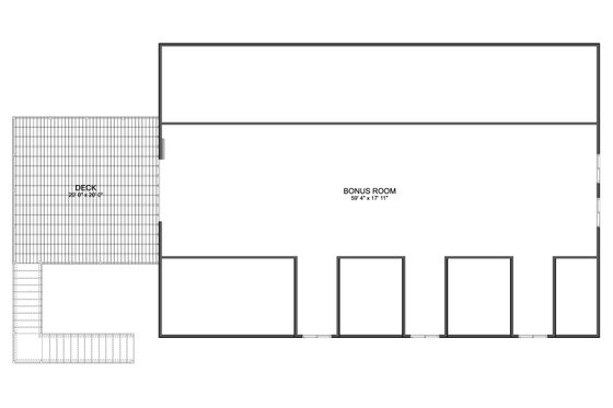 Floor Plan - Upper Floor for Farmhouse House Plan #1060-340, 1 bath