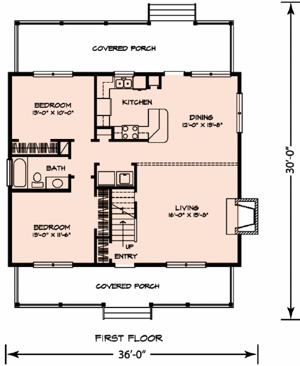 Country Floor Plan - Main Floor Plan #140-148
