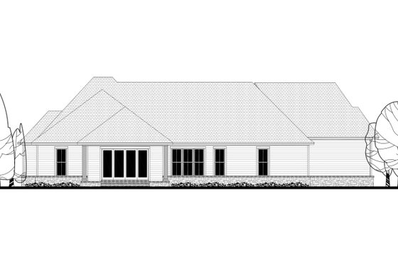 Exterior - Rear Elevation for Farmhouse House Plan #430-166 - 3 bed, 2.5 bath