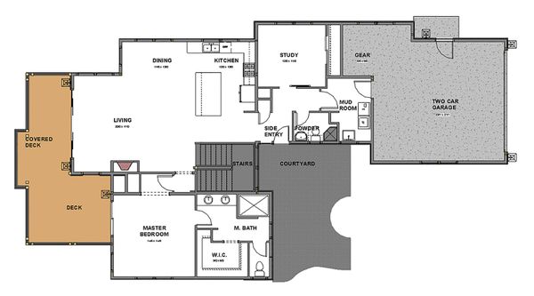 House Plan Design - Craftsman Floor Plan - Main Floor Plan #895-92