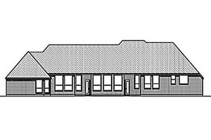 Exterior - Rear Elevation for European House Plan #84-464 - 4 bed, 2.5 bath