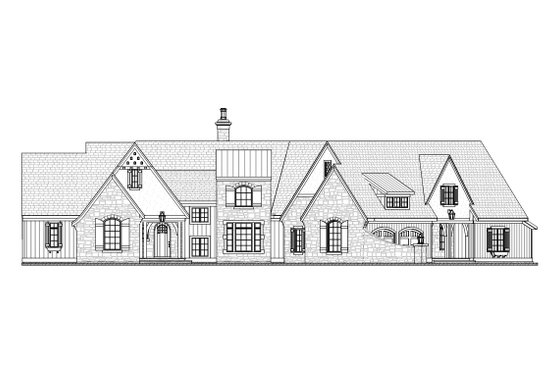 Exterior - Front Elevation 3 for Country House Plan #901-104 - 3 bed, 2.5 bath