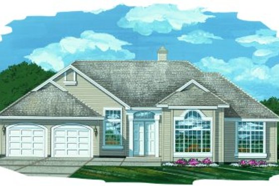 Exterior - Front Elevation for Traditional House Plan #47-614 - 3 bed, 2 bath