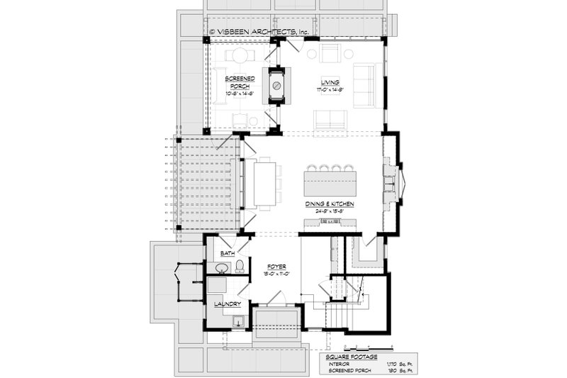 House Blueprint - Floor Plan - Main Floor for Cottage House Plan #928-403 - 4 bed, 2.5 bath
