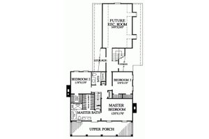 Floor Plan - Upper Floor for Colonial House Plan #137-241 - 3 bed, 2 bath