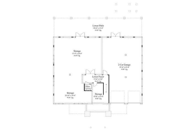 House Plan Design - Floor Plan - Lower Floor for Contemporary House Plan #930-532 - 3 bed, 3.5 bath