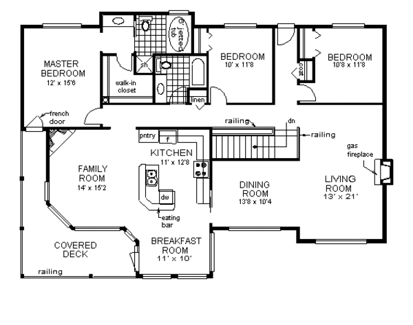 House Blueprint - European Floor Plan - Main Floor Plan #18-141