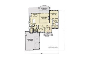 Floor Plan - Main Floor for Farmhouse House Plan #1070-104 - 4 bed, 2.5 bath