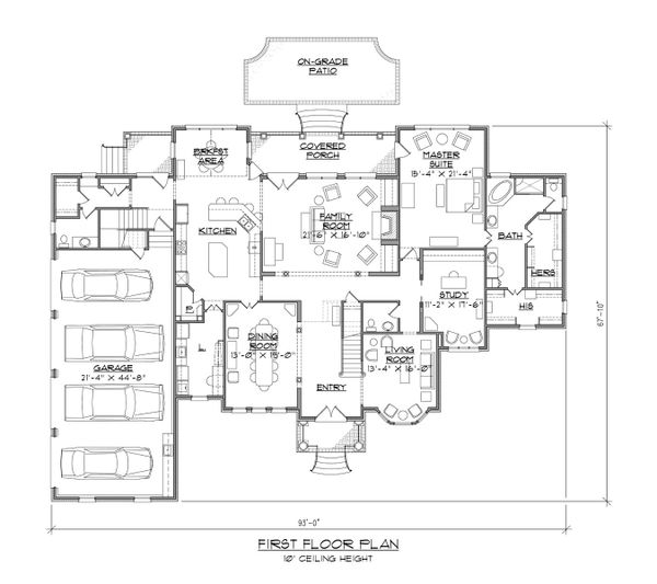 Home Plan - Traditional Floor Plan - Main Floor Plan #1054-57