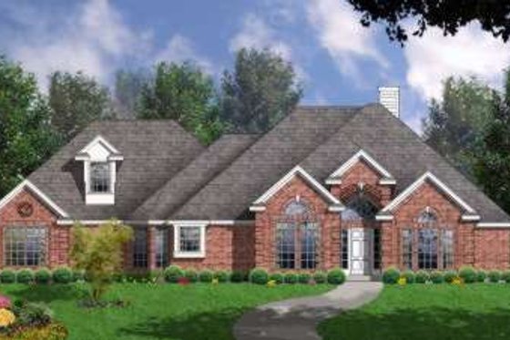 Exterior - Front Elevation for European House Plan #40-189 - 4 bed, 2.5 bath